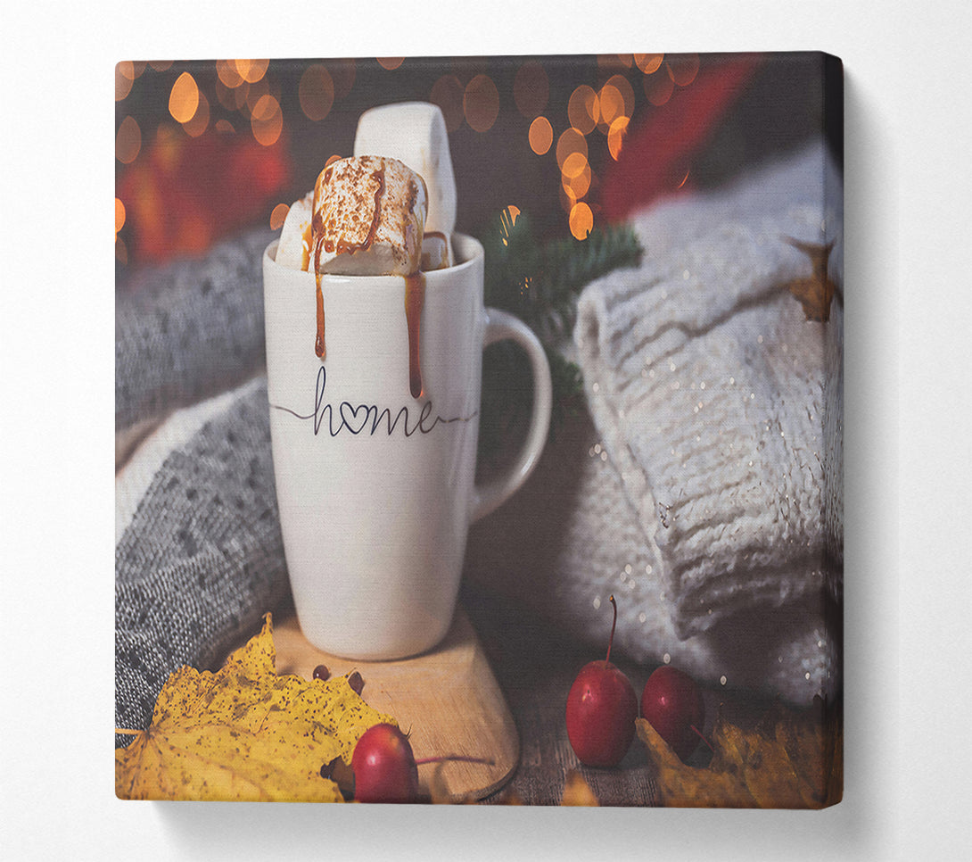  A Canvas Print of Warm Brown Cocoa Canvas Wall Art
