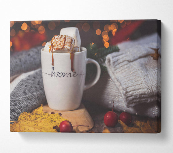  A Canvas Print of Warm Brown Cocoa Canvas Wall Art