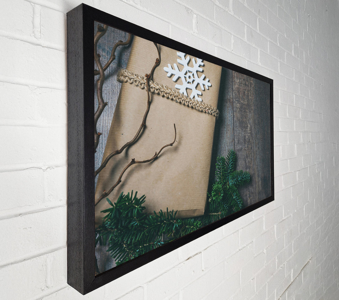  A Canvas Print of Brown Festive Wrapping Canvas Wall Art