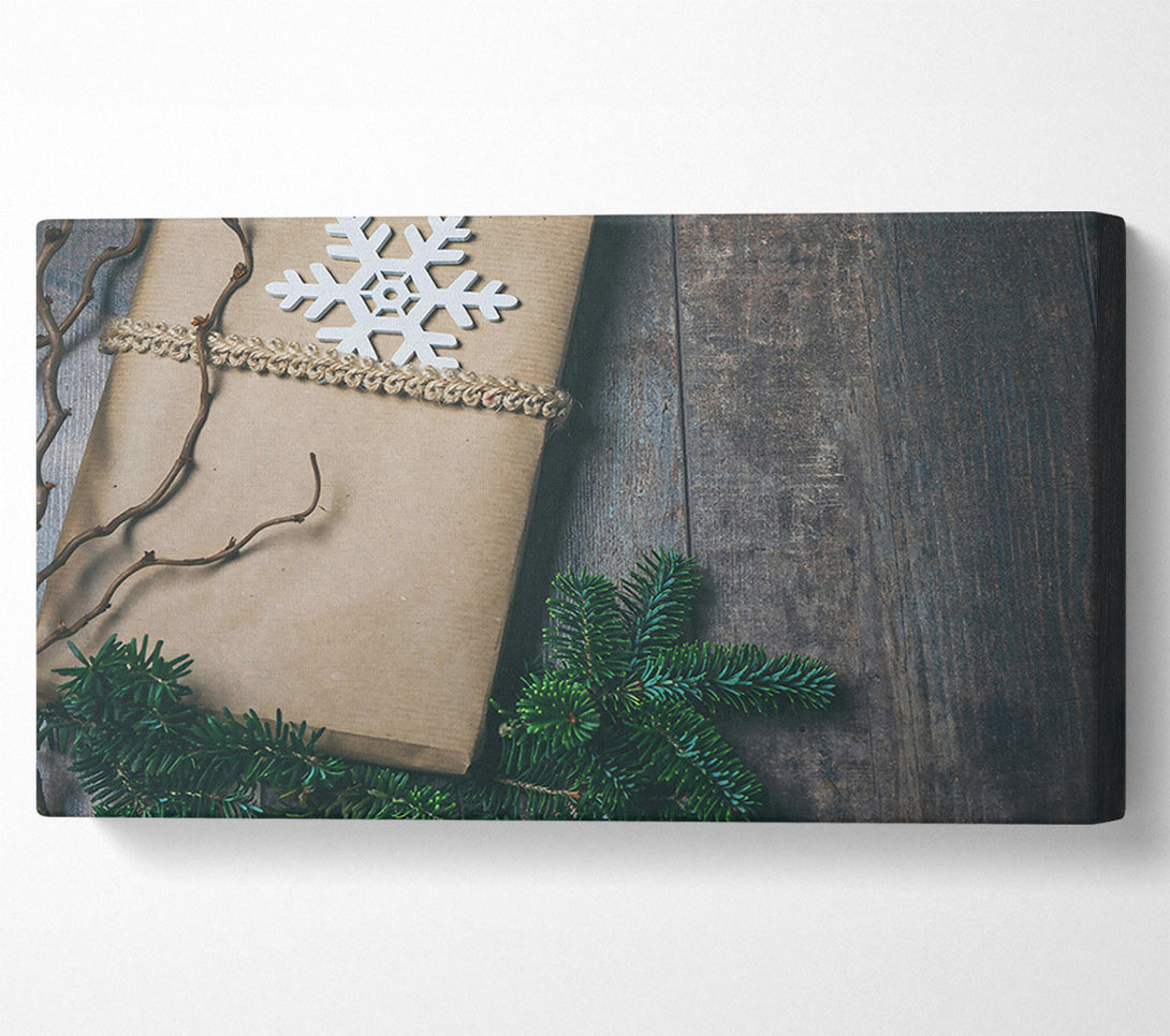  A Canvas Print of Brown Festive Wrapping Canvas Wall Art