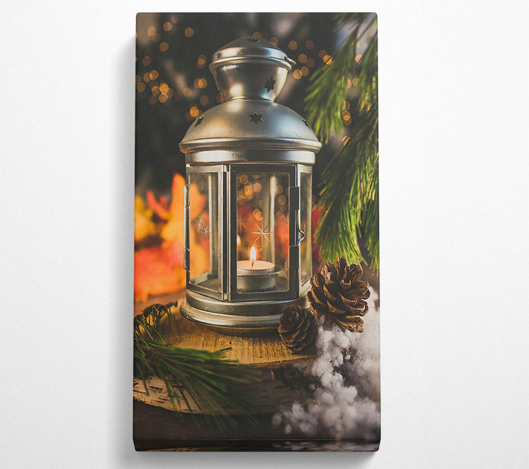  A Canvas Print of Silver Lantern'S Light Canvas Wall Art