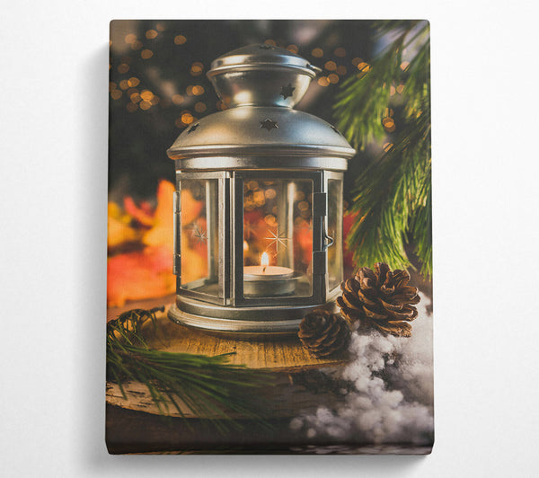  A Canvas Print of Silver Lantern'S Light Canvas Wall Art