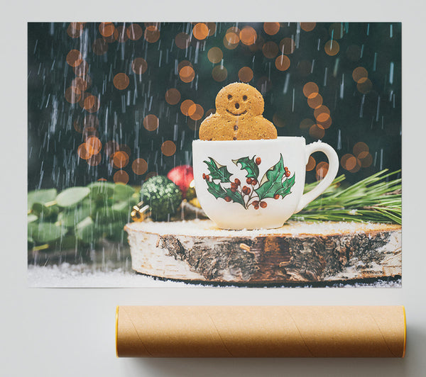 Gingerbread In The Snow Giclee Print