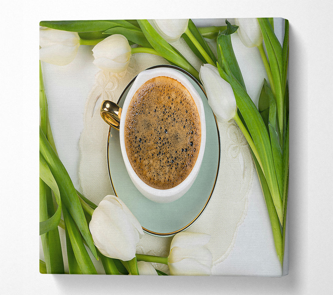  A Canvas Print of Mint Morning Coffee Canvas Print