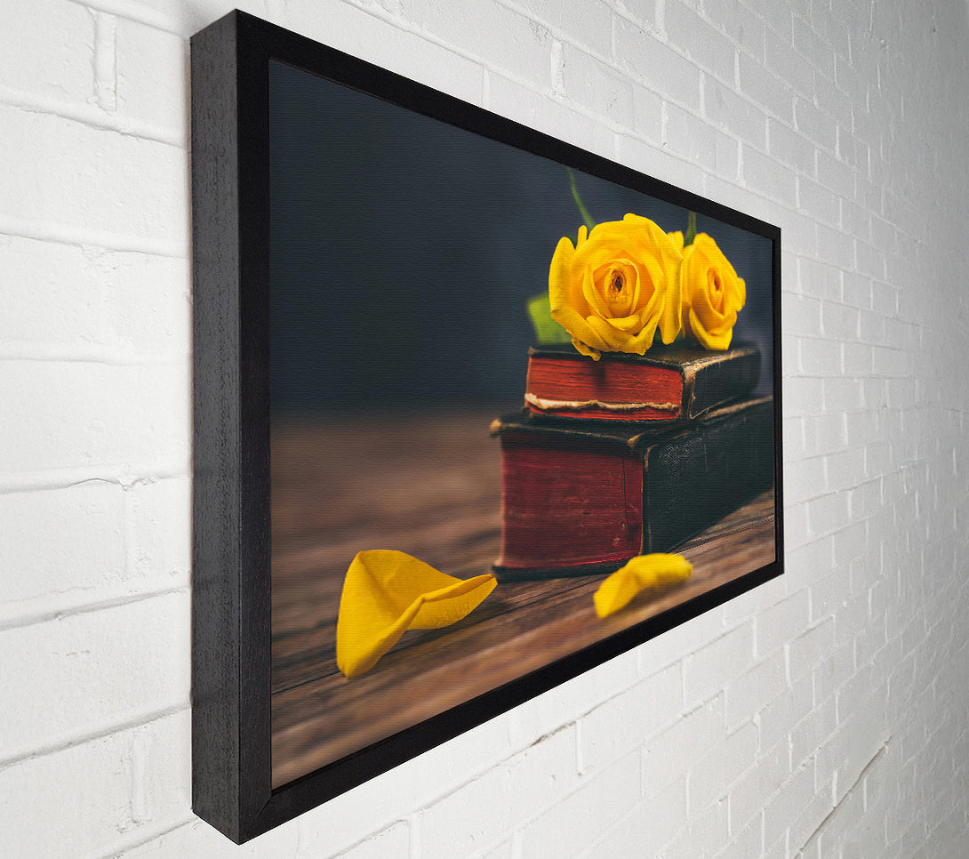  A Canvas Print of Golden Rose Books Canvas Wall Art