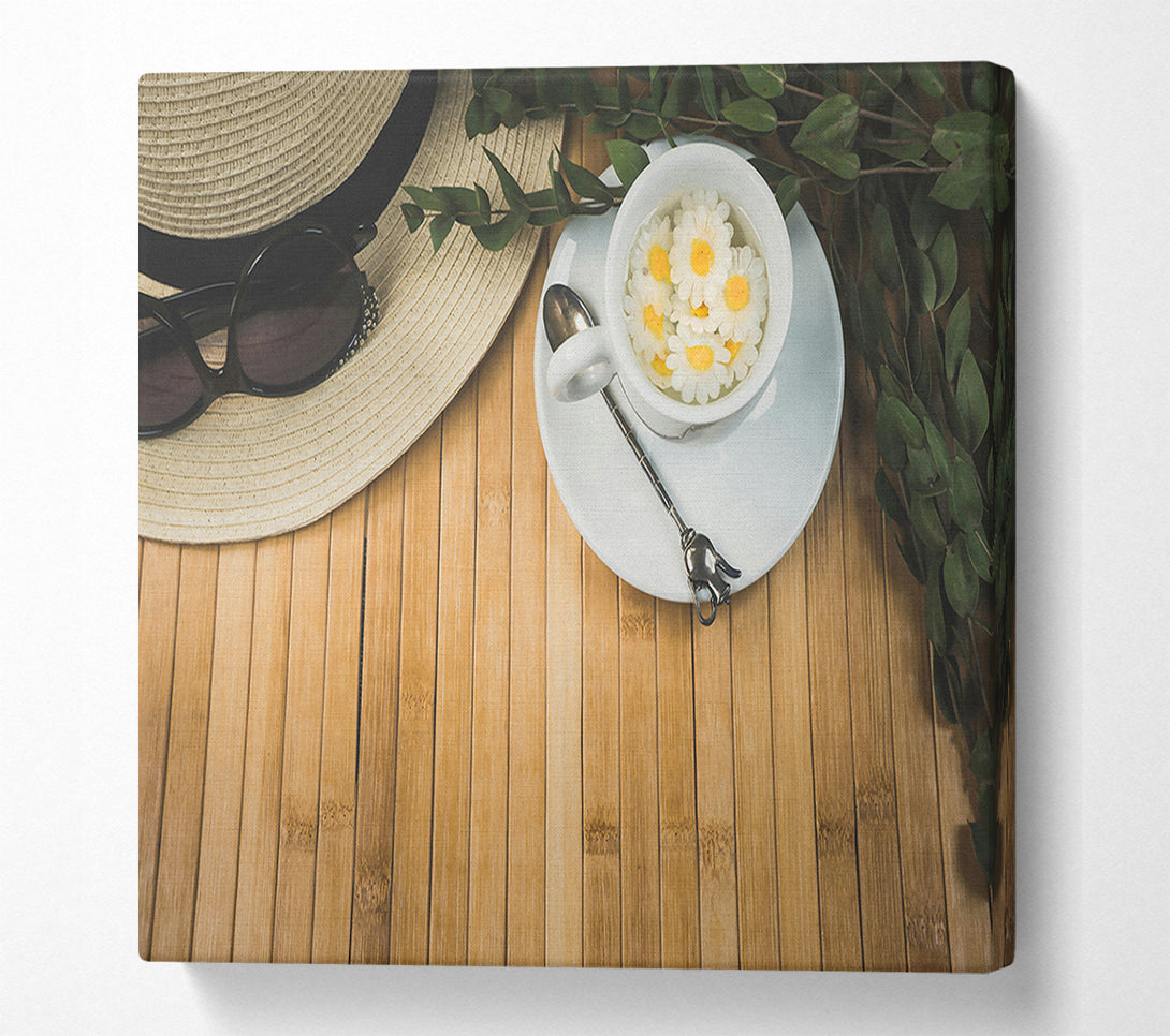  A Canvas Print of White Tea And Summer Sun Canvas Art