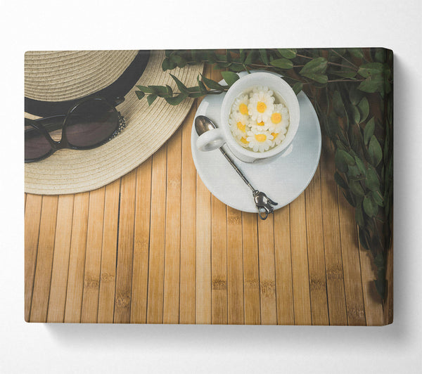  A Canvas Print of White Tea And Summer Sun Canvas Art