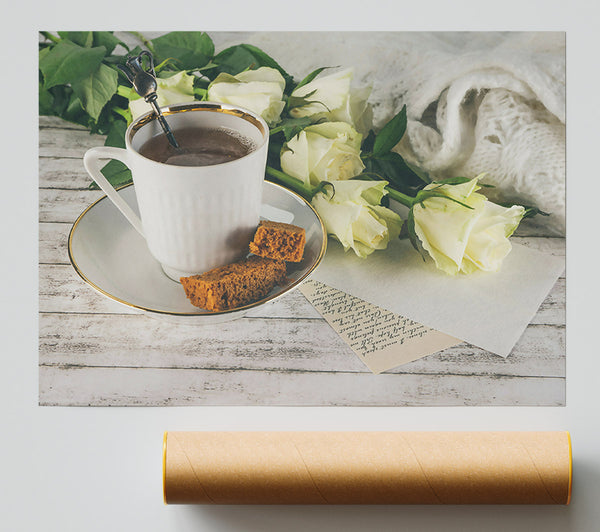 Creamy White Roses Print