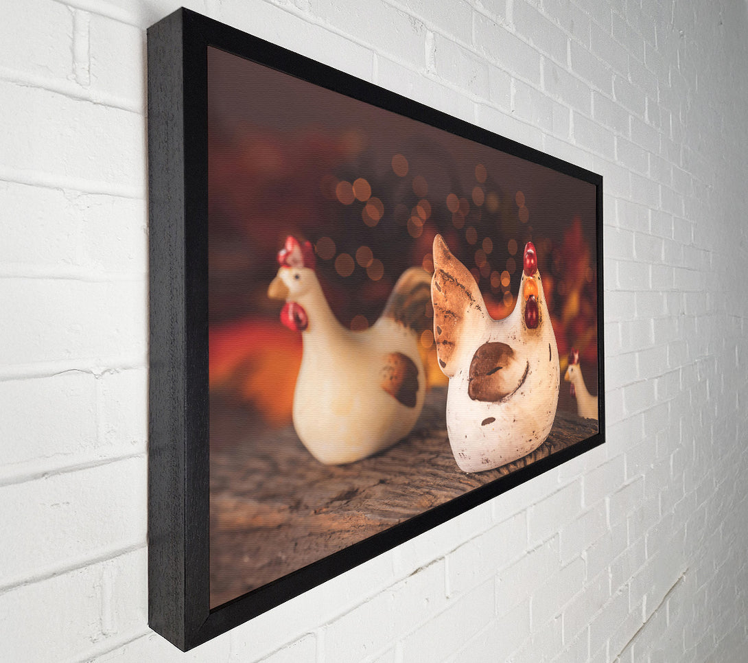  A Canvas Print of Red Rooster'S Glow Canvas Wall Art
