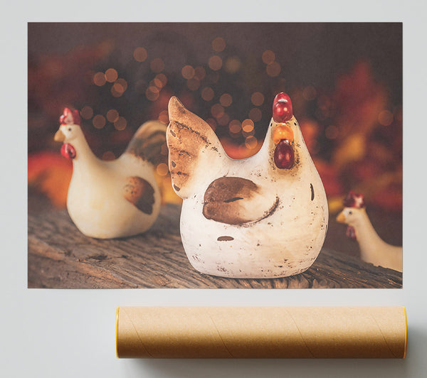 Red Rooster'S Glow Giclee Print