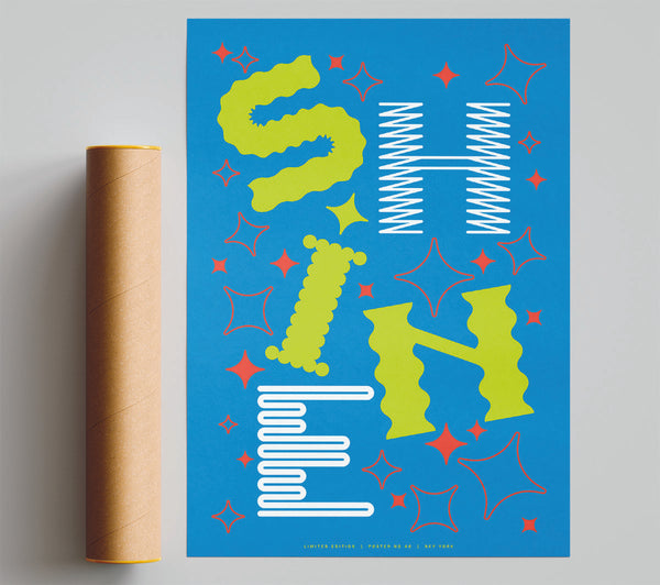 Shine Blue Poster