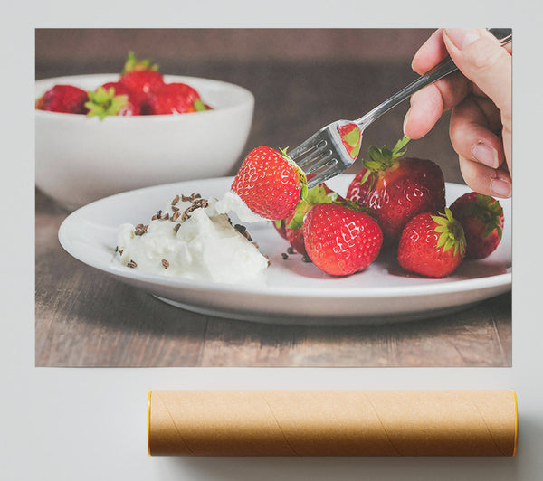 Red And White Delight Poster