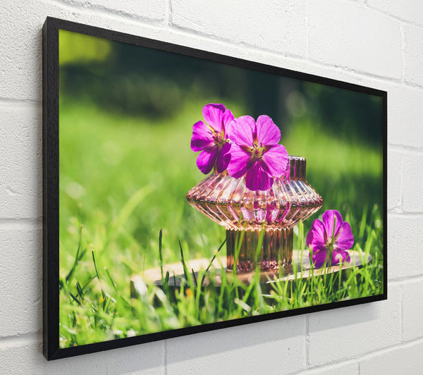 Pink Bloom In Glass