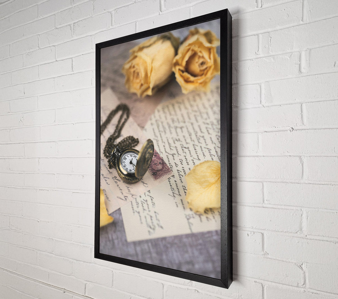  A Canvas Print of Creased Ivory Timepiece Canvas Art