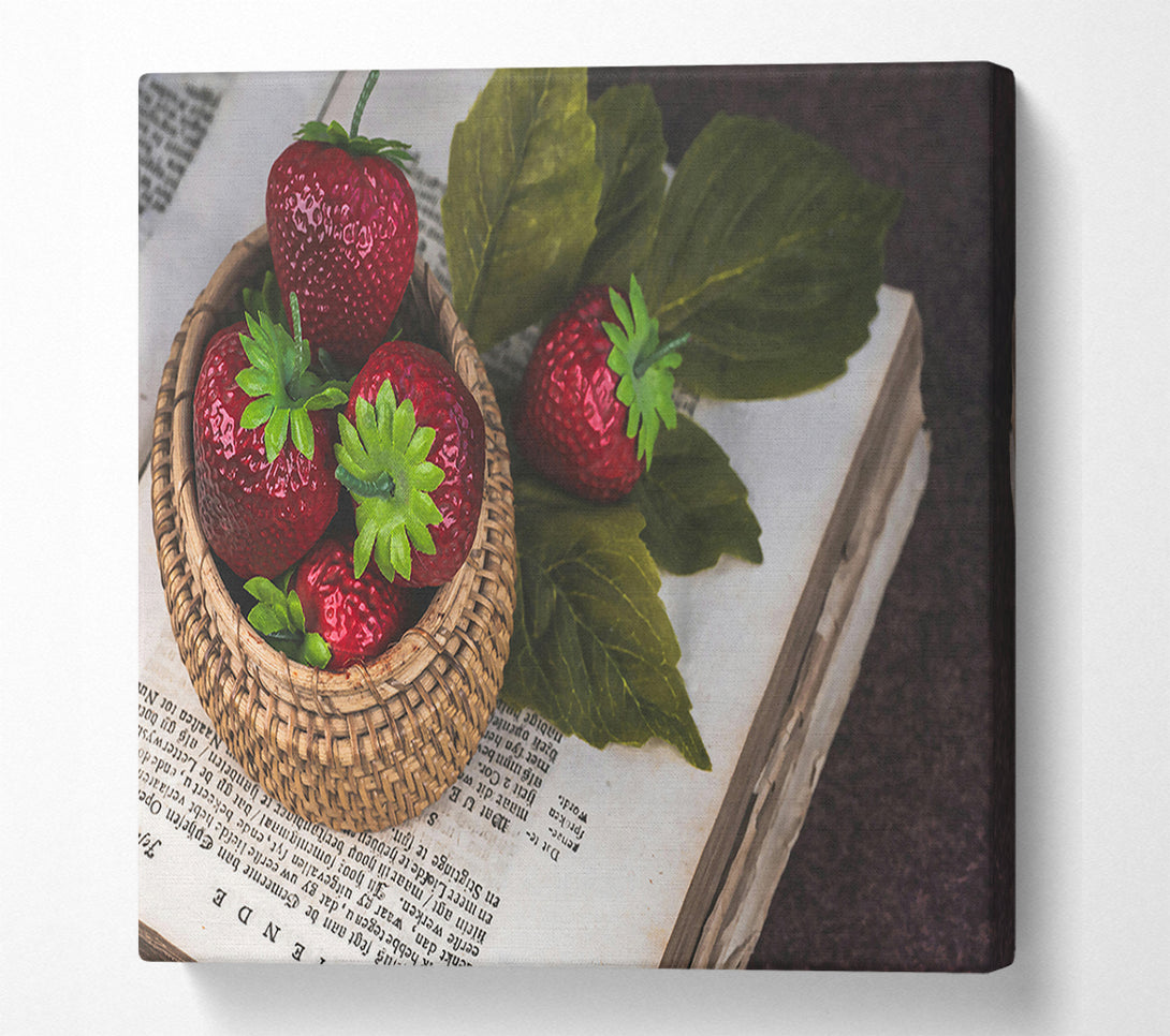  A Canvas Print of Crimson Basket Of Dreams Canvas Wall Art