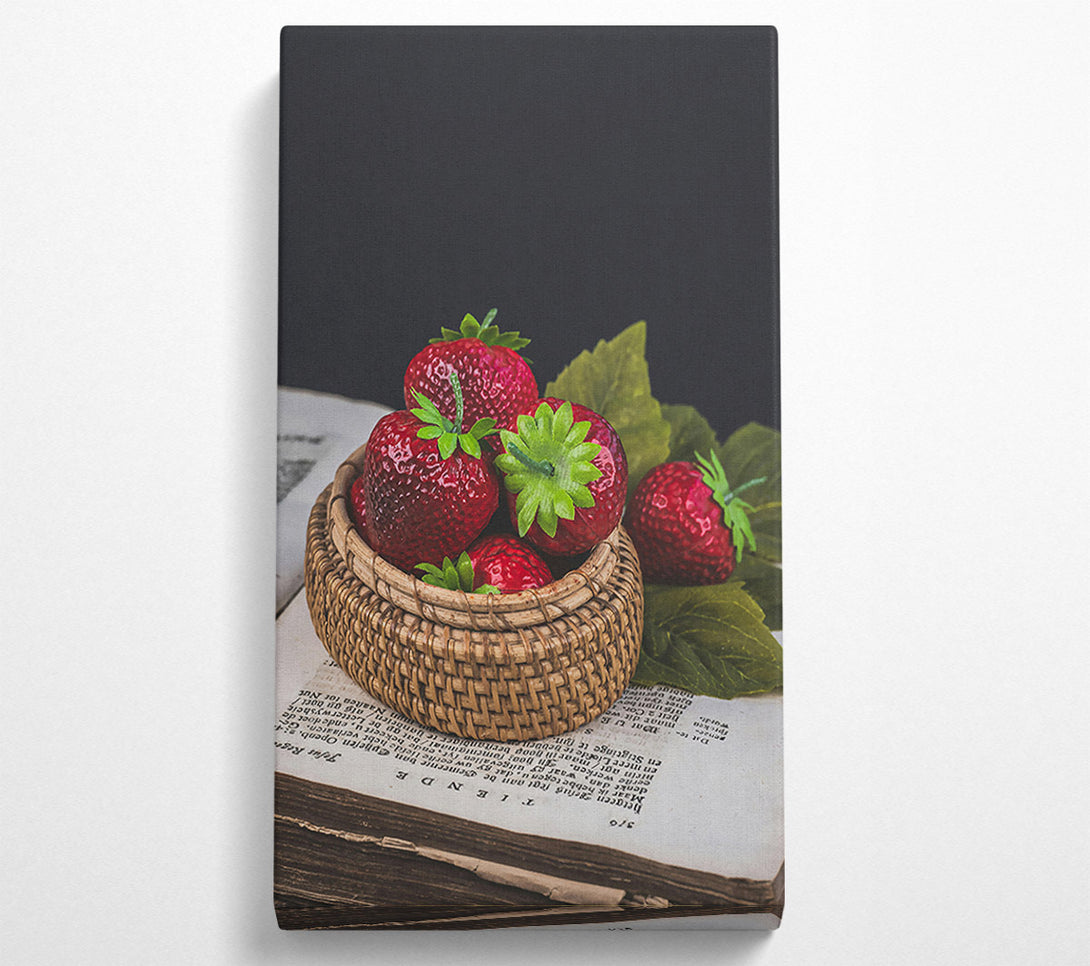  A Canvas Print of Crimson Berries & Basket Canvas Print
