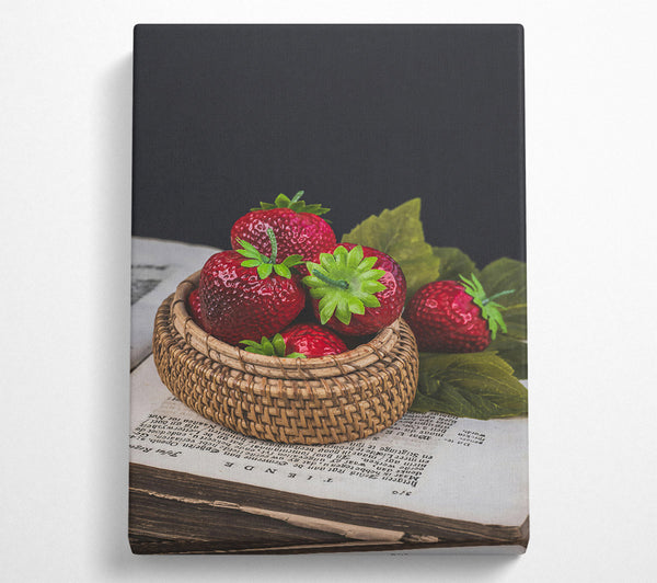  A Canvas Print of Crimson Berries & Basket Canvas Print