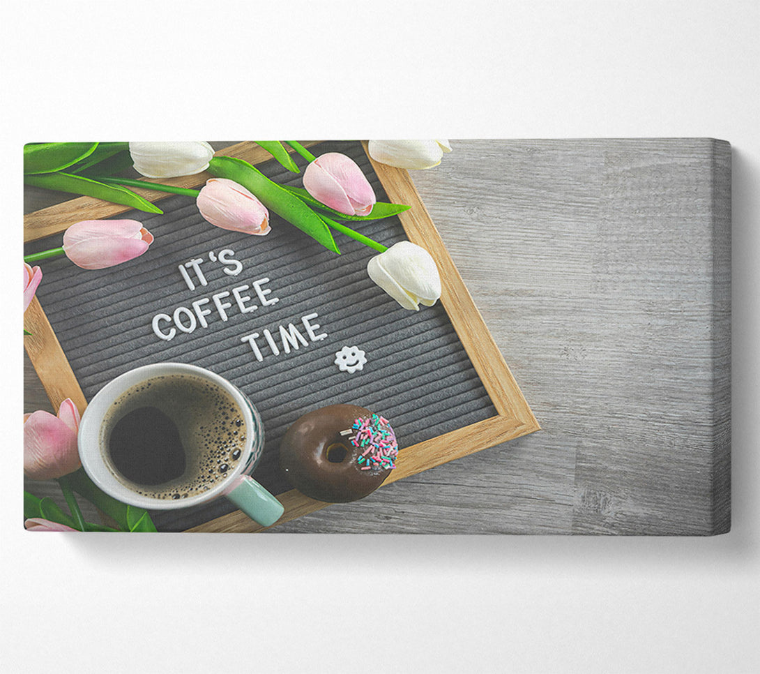  A Canvas Print of Grey Coffee Time Treats Canvas Art