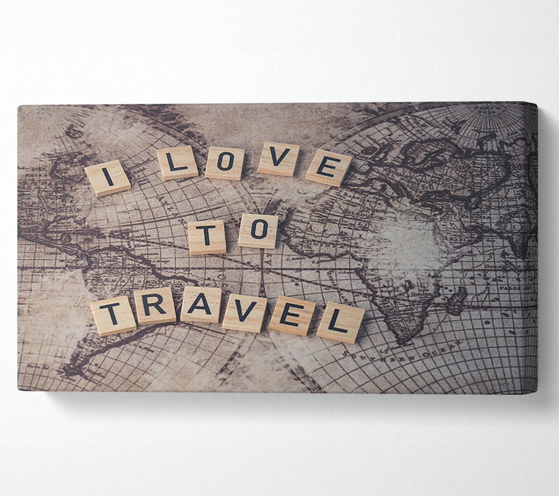  A Canvas Print of Beige World Traveller Canvas Art