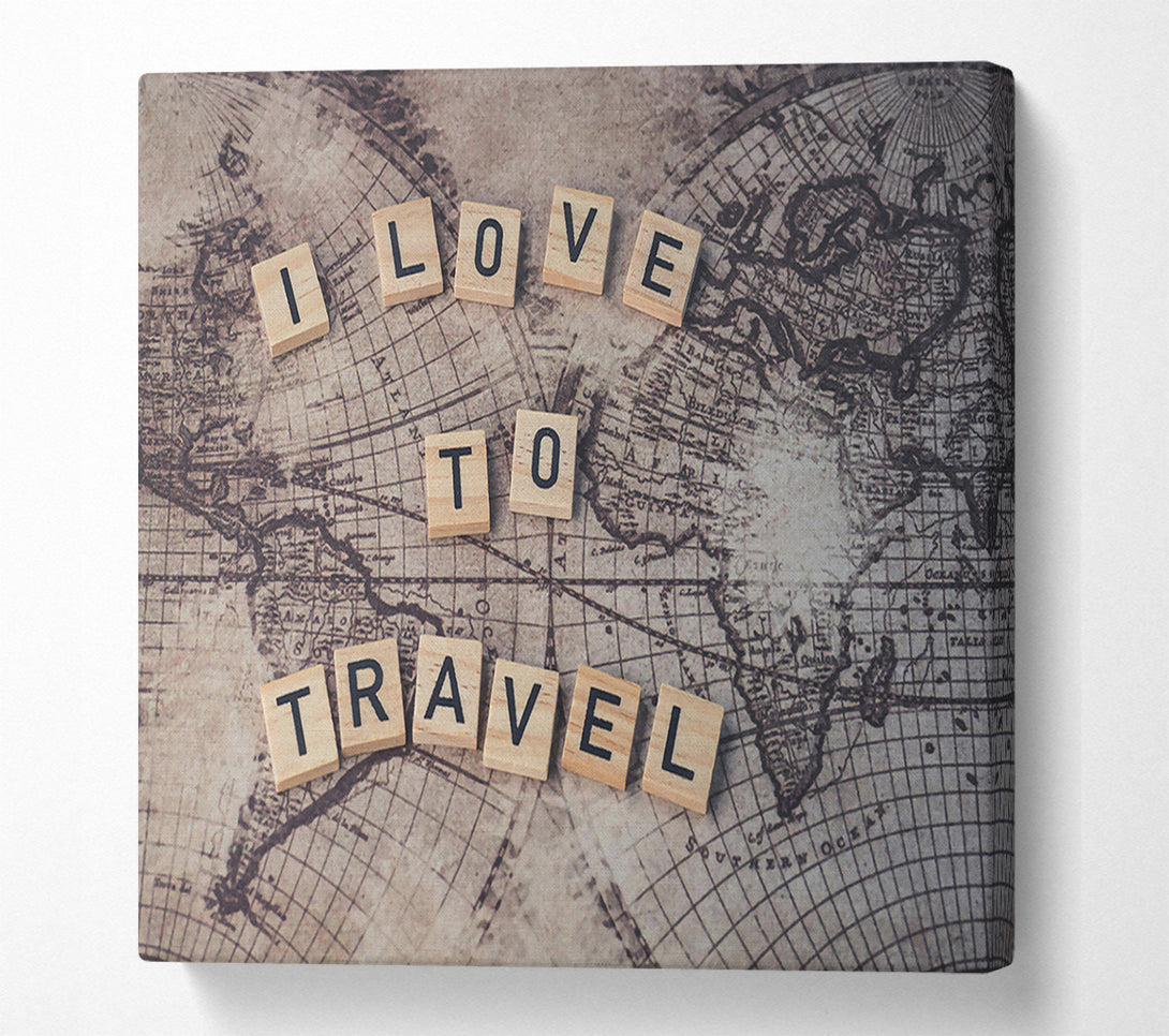 A Canvas Print of Beige World Traveller Canvas Art