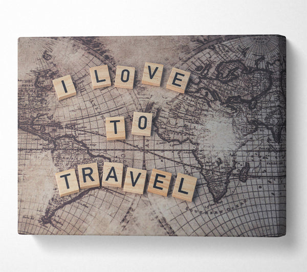  A Canvas Print of Beige World Traveller Canvas Art