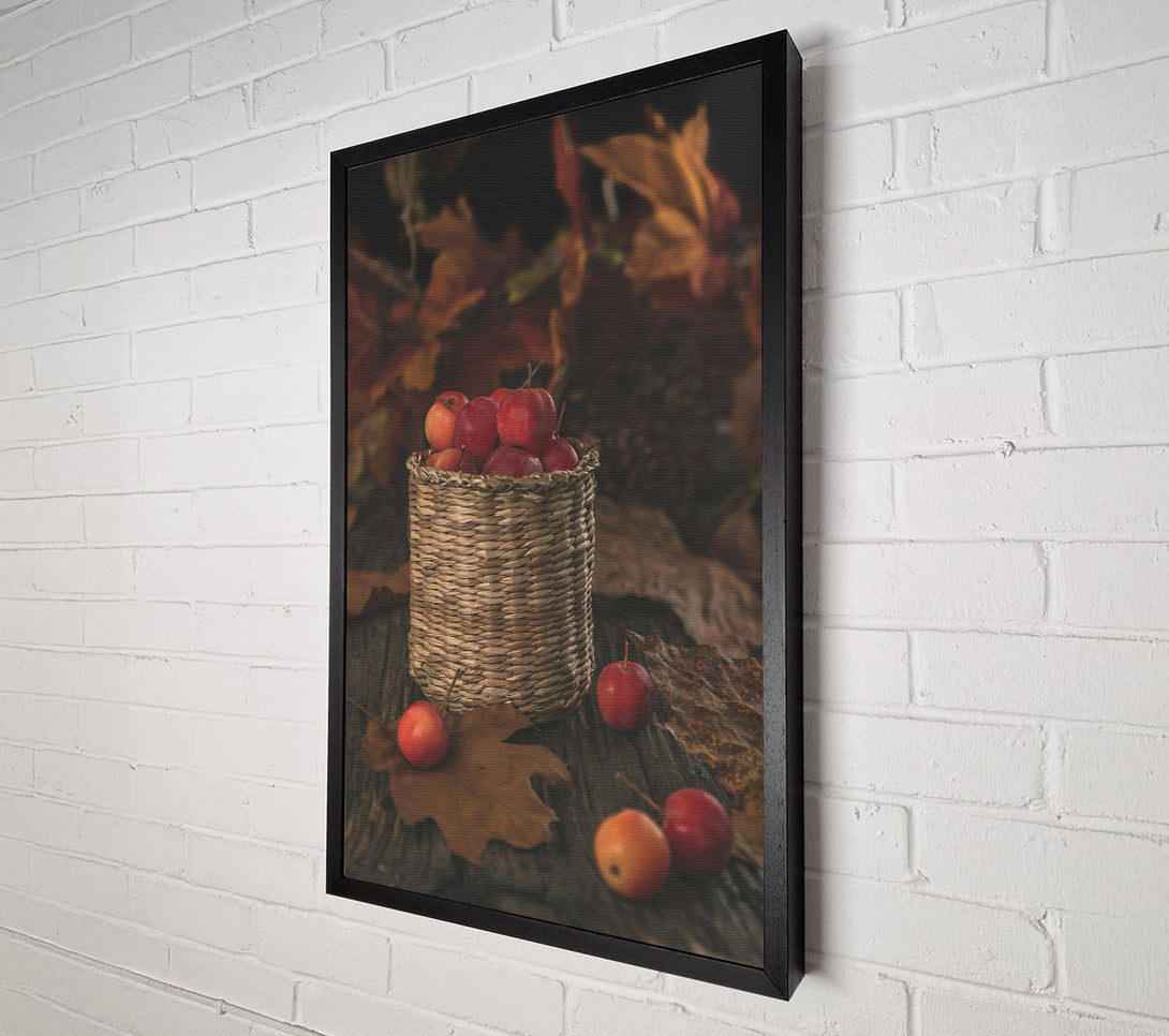  A Canvas Print of Red Apples In A Basket Canvas Print