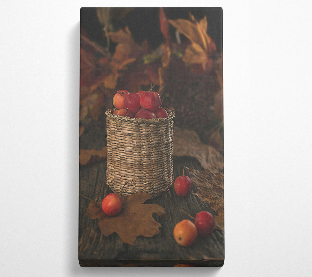  A Canvas Print of Red Apples In A Basket Canvas Print