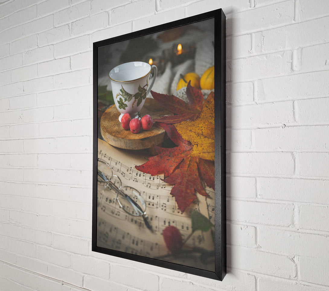  A Canvas Print of Red Autumn Teacup Canvas Art