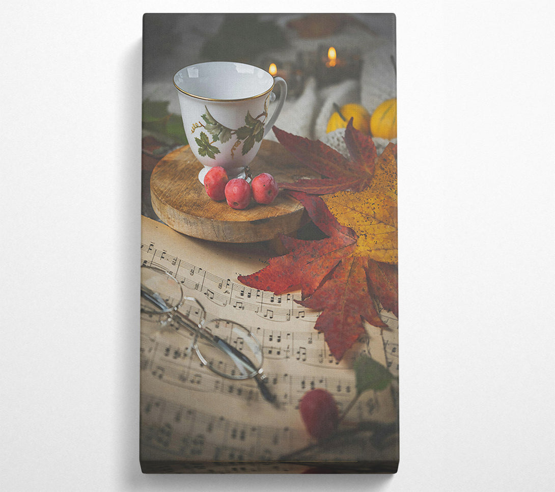  A Canvas Print of Red Autumn Teacup Canvas Art