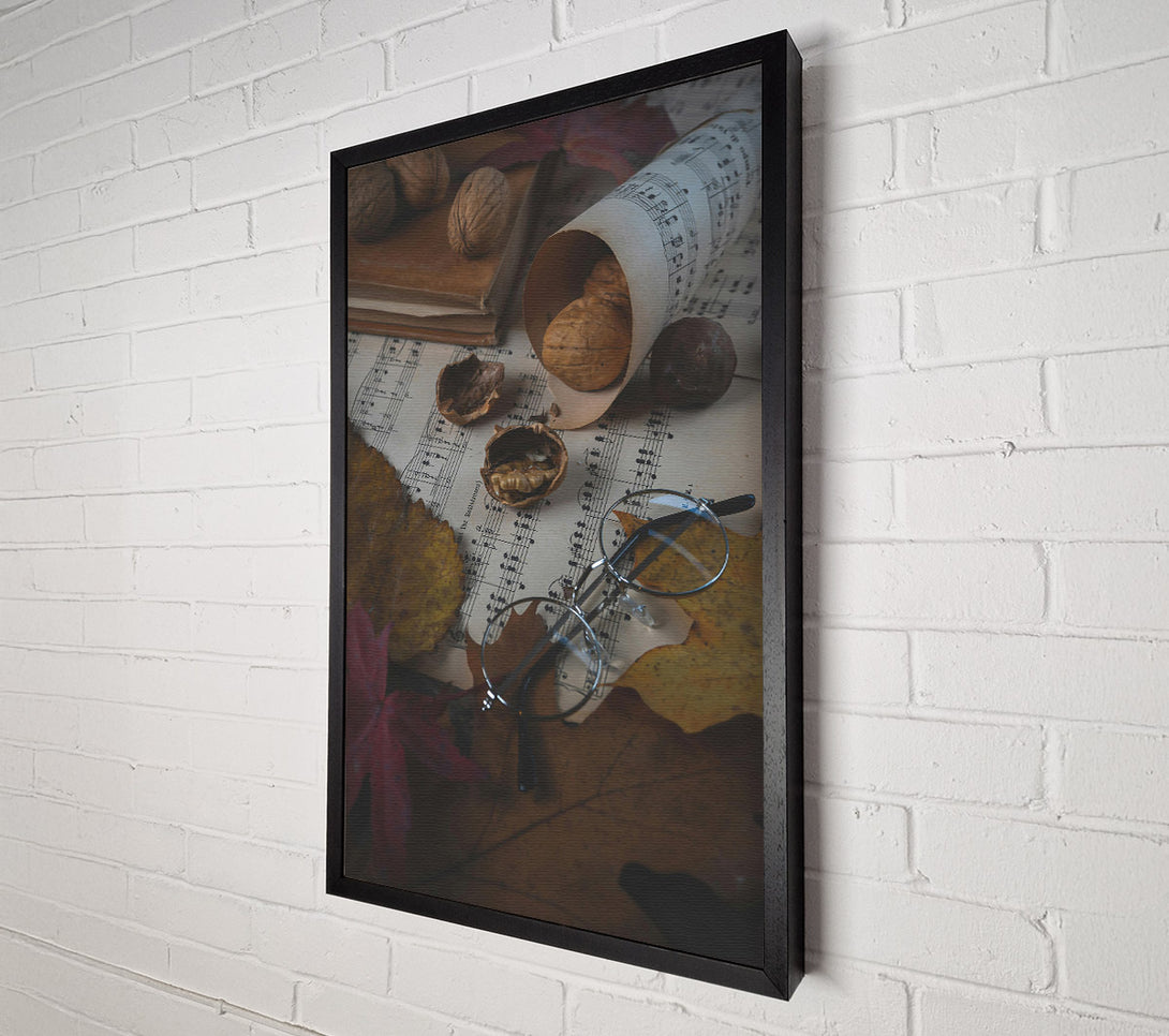  A Canvas Print of Brown Notes And Glasses Canvas Art