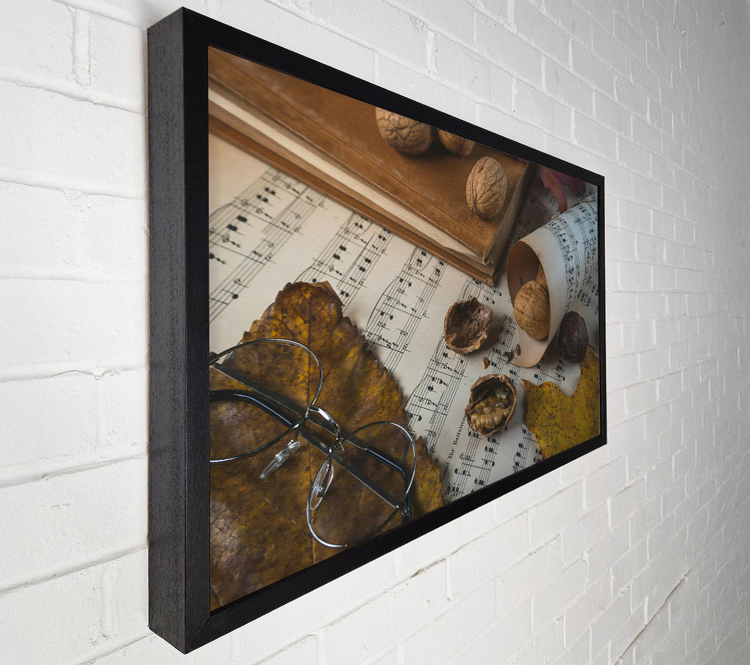  A Canvas Print of Brown Notes And Shells. Canvas Print