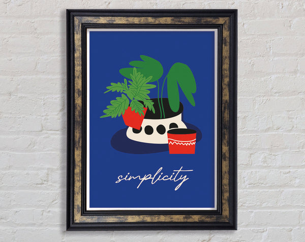 Simplicity Bohemian Plant Pot Framed Print