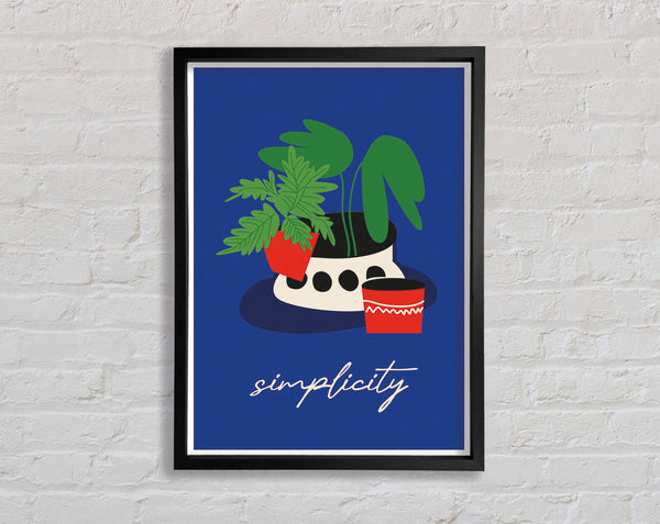 Simplicity Bohemian Plant Pot Framed Print