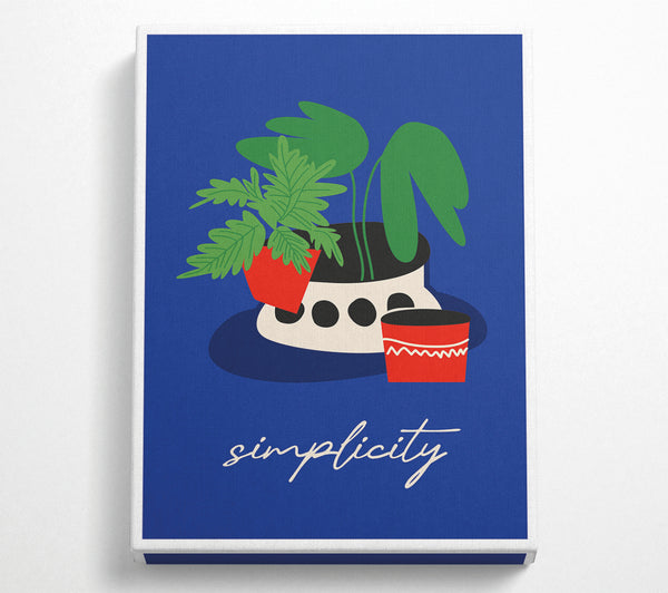  A Canvas Print of Simplicity Bohemian Plant Pot Canvas Print