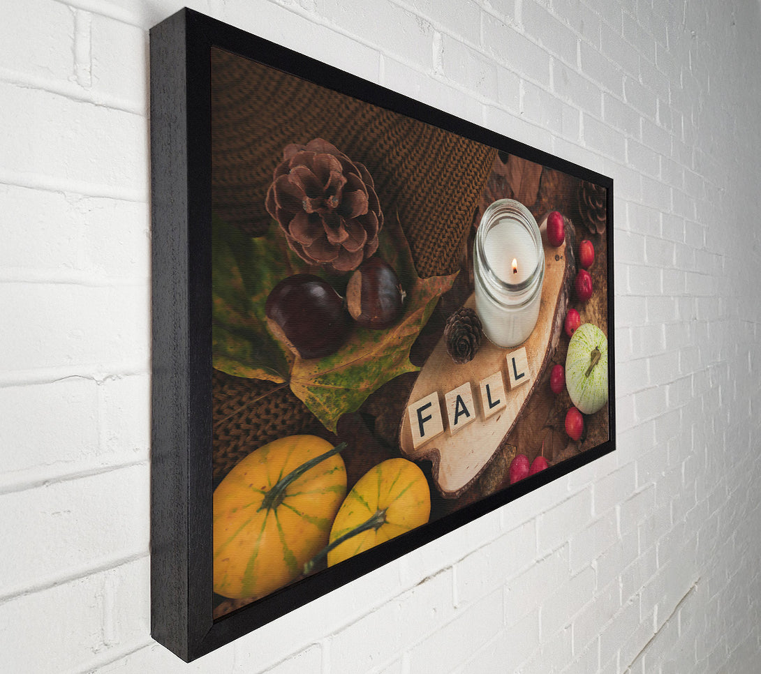  A Canvas Print of White Fall Candlelight Canvas Print