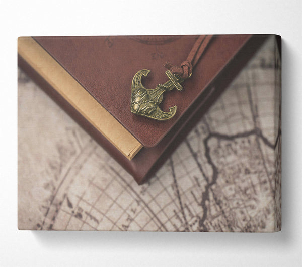  A Canvas Print of Brown Leather Anchor Canvas Art