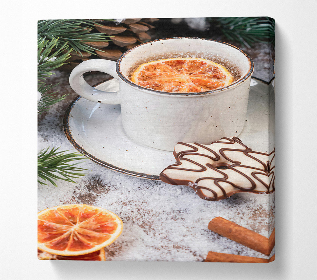 A Canvas Print of Orange Winter Treat Canvas Wall Art