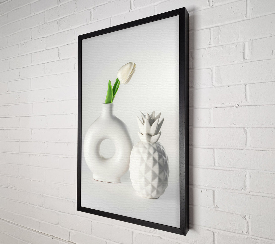  A Canvas Print of White Floral Still Life Canvas Art