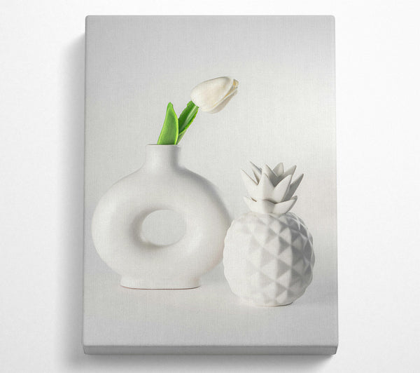  A Canvas Print of White Floral Still Life Canvas Art