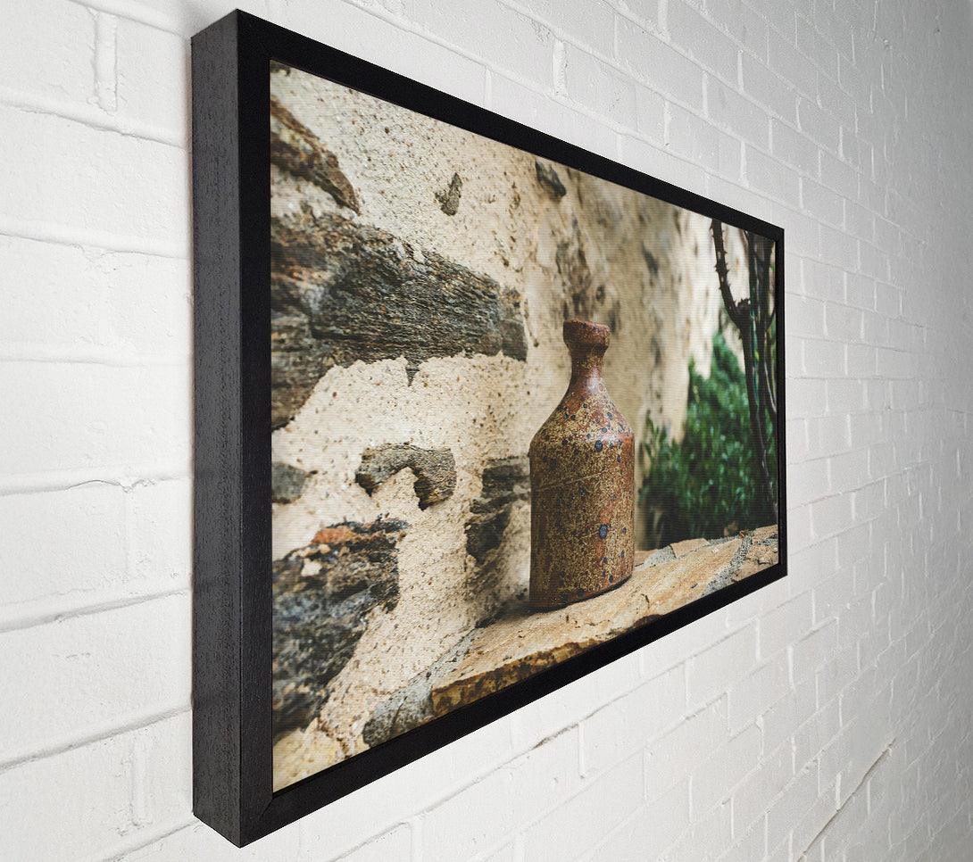  A Canvas Print of Rustic Brown Vase Canvas Wall Art