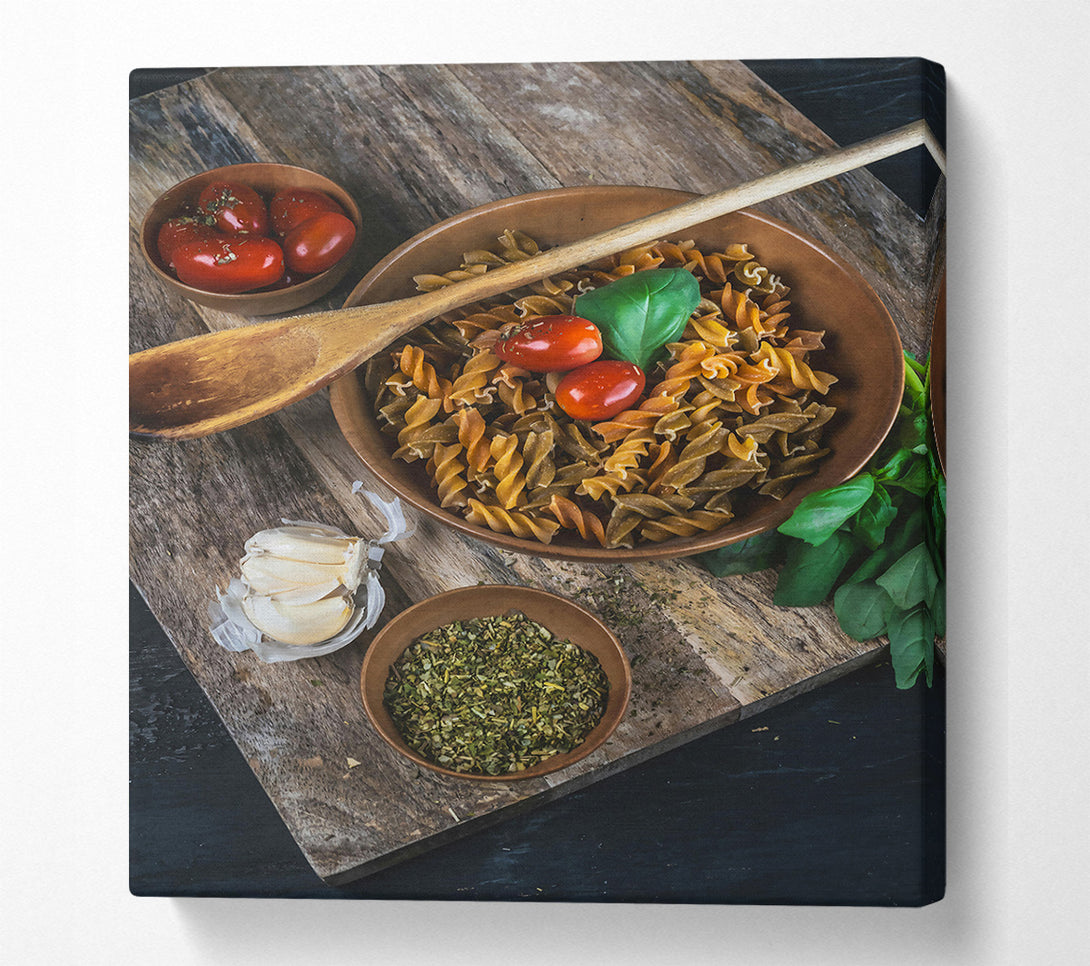  A Canvas Print of Red And Brown Pasta Dreams Canvas Print