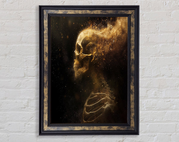 Skeleton Dust Framed Print
