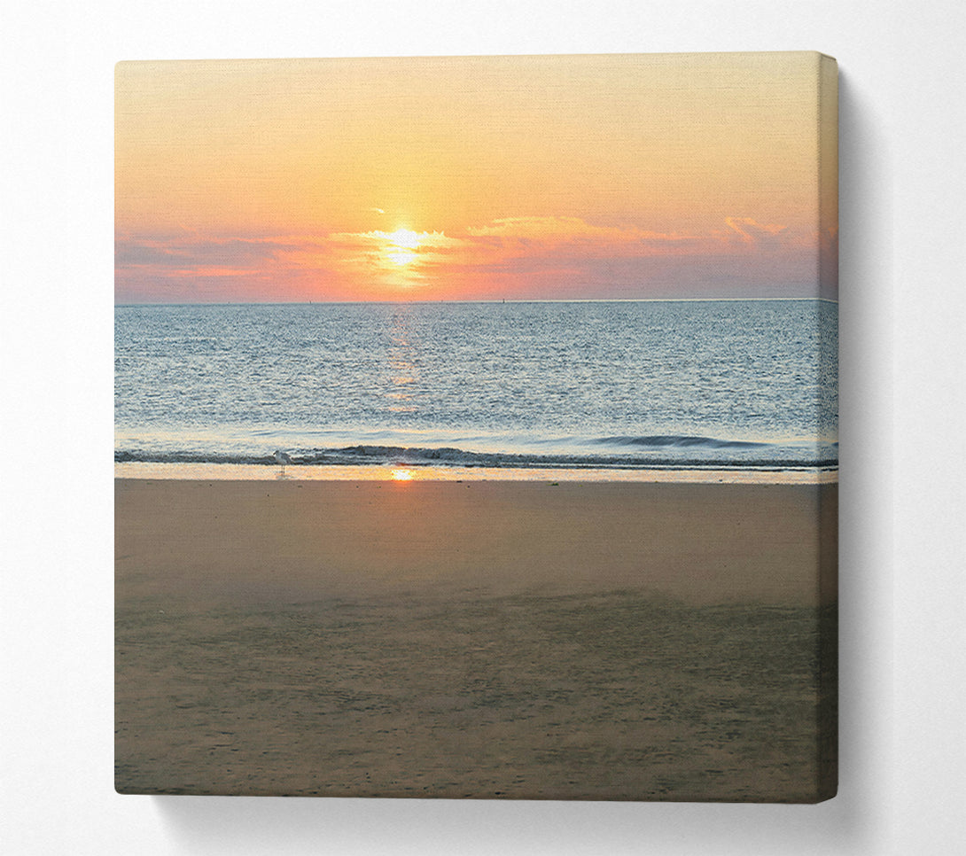 A Canvas Print of Golden Beach Sunset Canvas Art