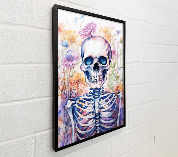 Skeleton Flowers Watercolour