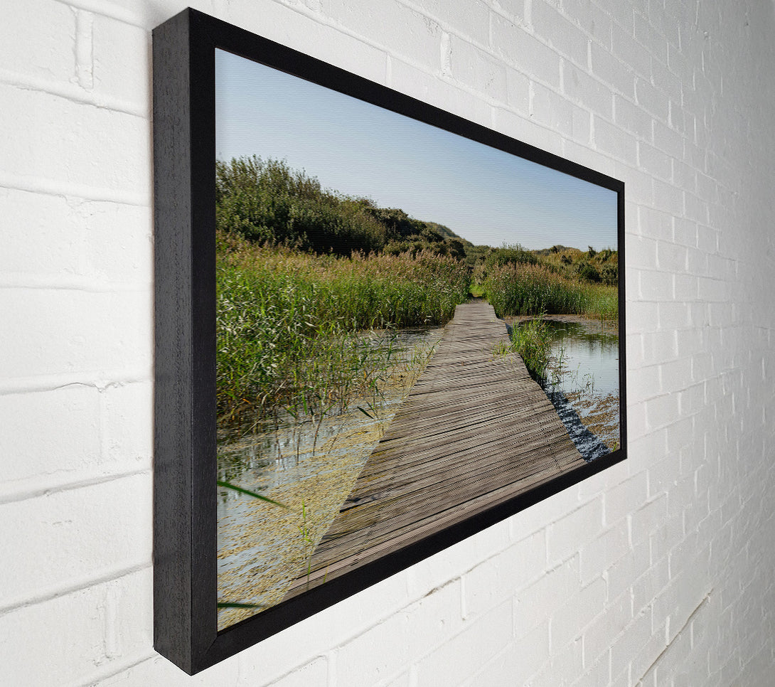  A Canvas Print of Green Path Through Water Canvas Print