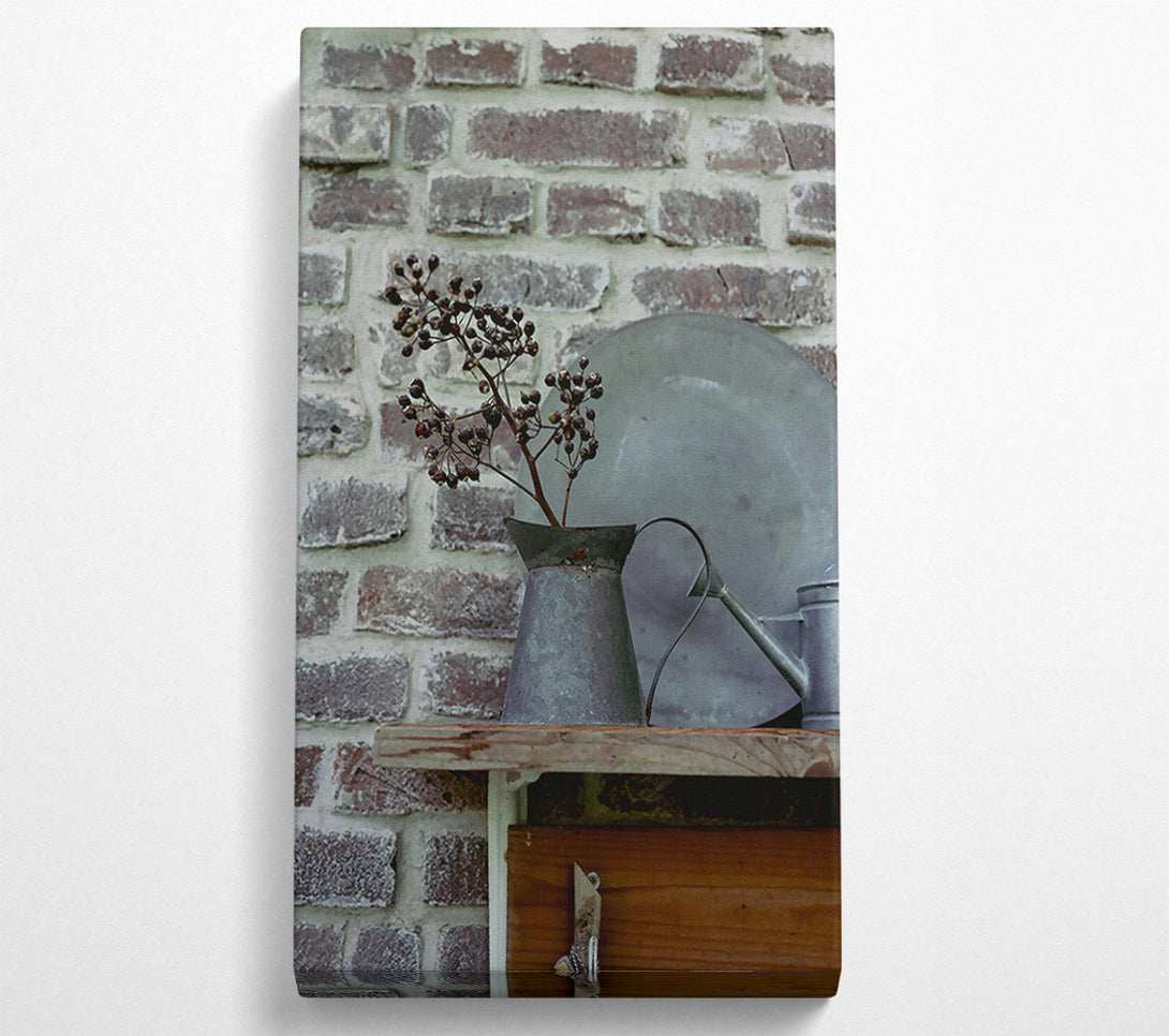  A Canvas Print of Silver Berries On Brick Canvas Art