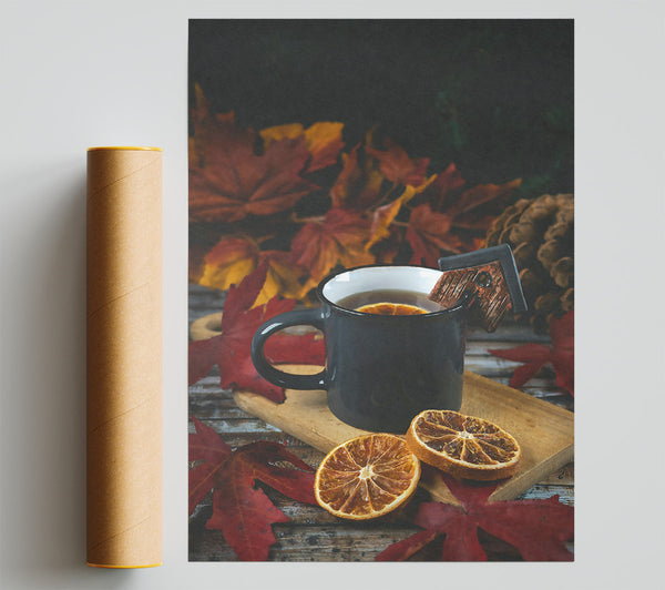 Autumn Orange Tea Print