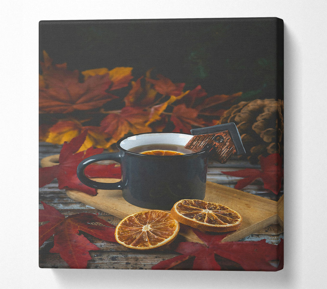  A Canvas Print of Autumn Orange Tea Canvas Art