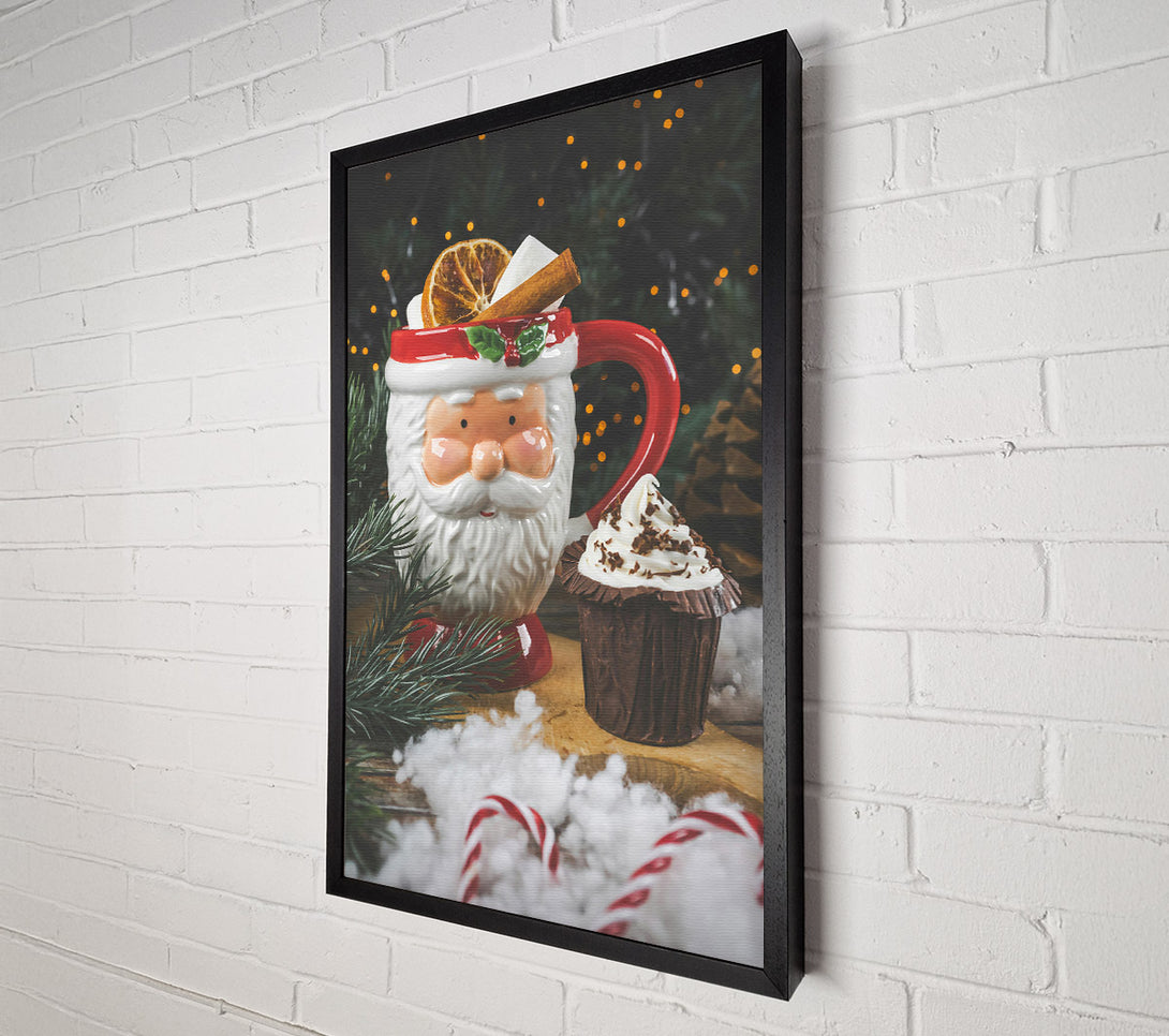  A Canvas Print of Red Santa'S Winter Treat Canvas Print