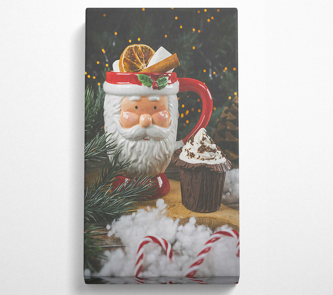  A Canvas Print of Red Santa'S Winter Treat Canvas Print